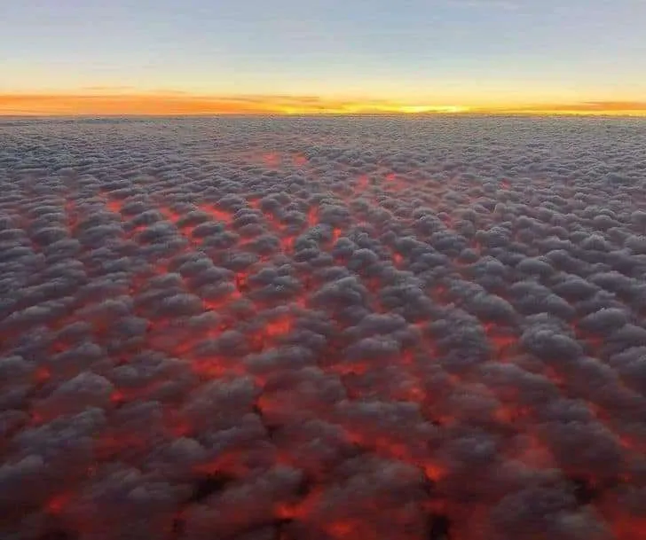 rare photos in the world. 
That was the wild fire happened in Australia seen by in New zealnd 